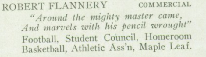 Robert Flannery - Yearbook